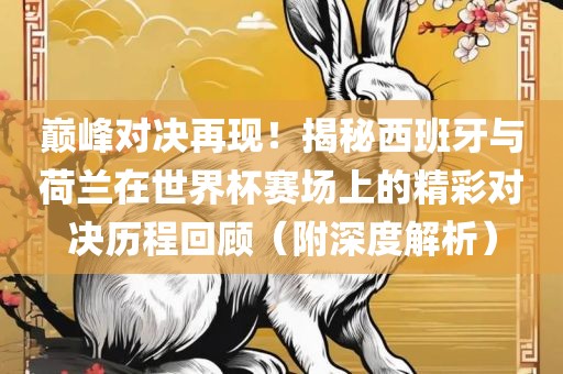 巅峰对决再现！揭秘西班牙与荷兰在世界杯赛场上的精彩对决历程回顾（附深度解析）