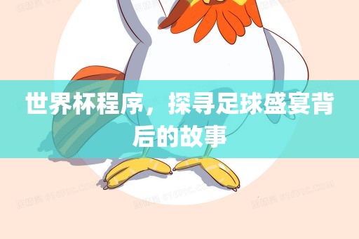 世界杯程序，探寻足球盛宴背后的故事