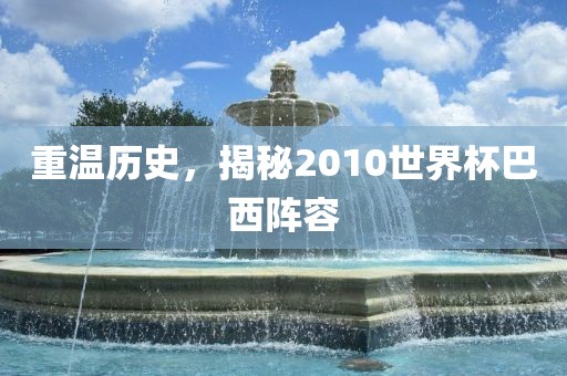 重温历史，揭秘2010世界杯巴西阵容