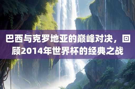 巴西与克罗地亚的巅峰对决，回顾2014年世界杯的经典之战常熟市高丰毛纺织品有限公司