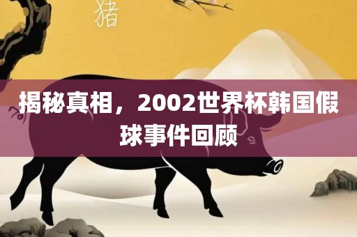 揭秘真相，2002世界杯韩国假球事件回顾