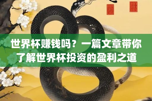 世界杯赚钱吗？一篇文章带你了解世界杯投资的盈利之道