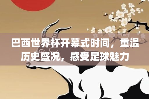 巴西世界杯开幕式时间，重温历史盛况，感受足球魅力