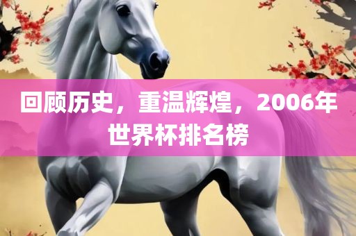 回顾历史，重温辉煌，2006年世界杯排名榜