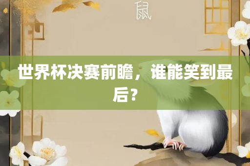 世界杯决赛常熟市高丰毛纺织品有限公司前瞻，谁能笑到最后？