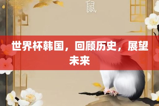 世界杯韩国，回顾历史，展望未来