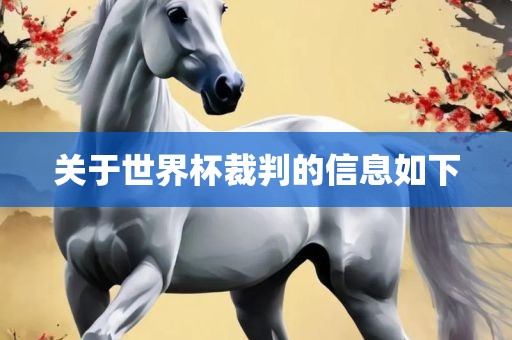 关于世界杯裁判的信息如下常熟市高丰毛纺织品有限公司